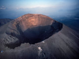 Aerial View over Mount Vesuvius Reveals its Gaping Crater  Naples  Italy