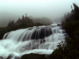 Creek Falls from the Peaks in Glacier National Park  Montana
