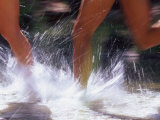 Runners Splashing Through Water  Sedona  Arizona