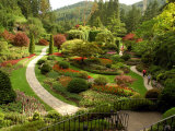 Sunken Garden at Butchart Gardnes  Victoria  British Columbia