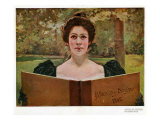 Woman Reading  Magazine Plate  Spain  1902