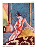 Art Deco Woman  Magazine Plate  France  1920