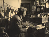 Old Antique Dealer with His Merchandise