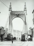 View of the Chain Bridge  Called Szechenyi-Lanchid  Budapest
