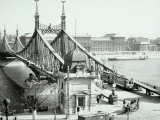 Budapest View of the Chain Bridge  Called Szechenyi-Lanchid  in Budapest
