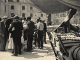 Travelling Fruit Seller Along a Canal