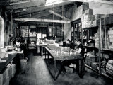 Interior of a Brewery Warehouse  Workers Prepare the Bottles for Delivery