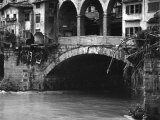 The Ponte Vecchio Half Destroyed after the Flood in Florence