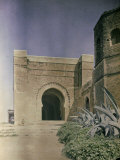 The Gate at the Walls of the Kasbah of Oudaia in Rabat  Marocco