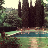 View of a Garden with a Swimming Pool