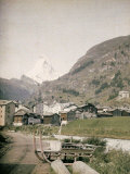 Village of Zermatt with the Peak of Cervino in the Background