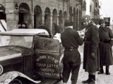 Bologna under German Military Occupation  Two German Soldiers and an Italian Driver