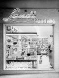 Window of the Landi Delicatessen  Showing Products from the Lombardi Company