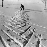 Ski Tracks in the Snow