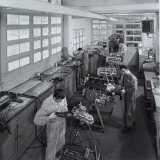 Ferrari Factory  Workers Assembling Parts of Motors