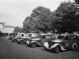 Red Cross Ambulances Parked Inside the Petronio Vecchio Depot  in Bologna  During World War II