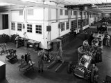 Workers Assembling Car Motors in the Ferrari Factory