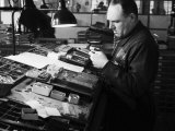 Worker at the Newspaper Printing Facility of the Daily Il Resto Del Carlino of Bologna