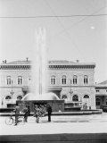 Train Station and Fountain Dedicated to Caduti Della Direttissima of 1938  Piazza Medaglia D'Oro