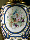 Detail of Porcelain Vase Decorated with Blue Ribbons and Flowers  Property of Buton