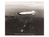 USS Macon over the Golden Gate and Pacific Fleet  1934