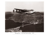 Boeing B-314 over San Francisco Bay  California 1939