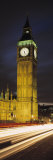 Clock Tower Lit Up at Night  Big Ben  Houses of Parliament  Palace of Westminster  London  England