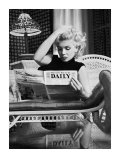 Marilyn Monroe Reading Motion Picture Daily  New York  c1955