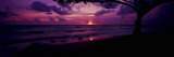 Sunrise over the Sea  Pounders Beach  Oahu  Hawaii  USA