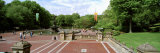 Tourists in a Park  Bethesda Fountain  Central Park  Manhattan  New York City  New York State  USA