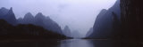 River Passing Through a Hill Range  Guilin Hills  Li River  Yangshuo  China