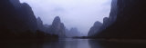 River Passing Through a Hill Range  Guilin Hills  Lishui River  Yangshuo  China
