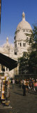 Tourists Standing in Front of a Basilica  Basilique Du Sacre Coeur  Paris  France