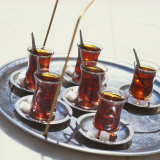 Tray of Turkish Teas  Turkey  Eurasia