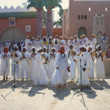 Dancers in Traditional Dress for the Date Festival  Erfoud  Morocco  North Africa  Africa