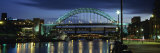 View Towards Tyne Bridge over River Tyne  Quayside  Newcastle Upon Tyne  Tyne and Wear  England