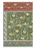 Snowdrops Wallpaper  Chromo-Lithograph  England  London  1897