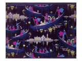 Venise  Fete De Nuit Furnishing Fabric  Woven Silk  France  c1921