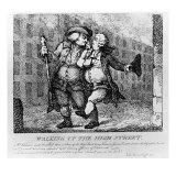 Walking Up the High Street  Edinburgh  Britain  Late 18th or Early 19th Century
