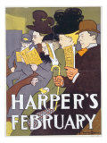 Harper's February  Poster Illustration Usa  1897
