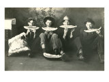 Teenagers Eating Watermelon