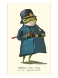 Doleful Frog as Policeman