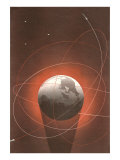 Rocket Paths Around Globe