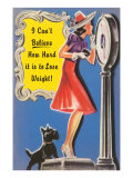 Woman on Scale with Scottie Dog