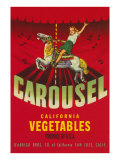 Carousel Vegetable Crate Label