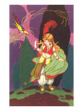 Little Harem Girl with Bird of Paradise