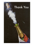 Thank You  Champagne Blowing Cork