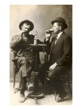 Two Men Drinking Beer
