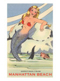 Greetings from Manhattan Beach  Mermaid