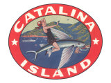 Woman Riding Flying Fish  Catalina Island